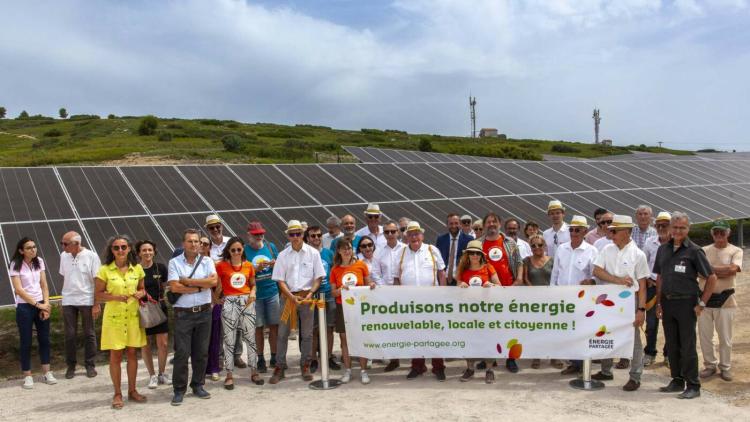 La centrale solaire participative de Ventabren. Photo : Energie Partagée Sud PACA